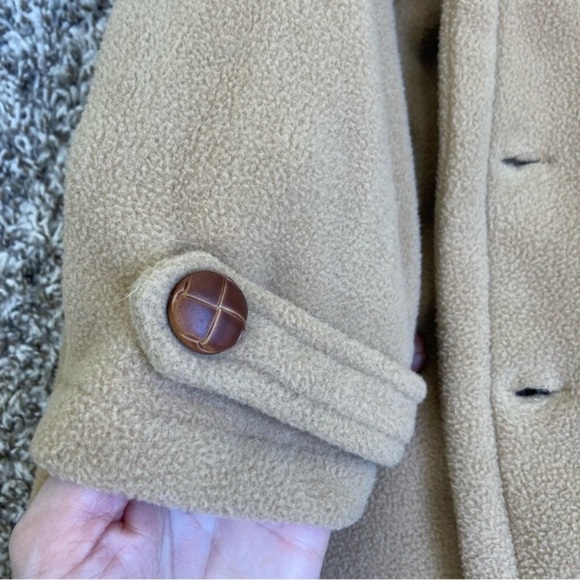 Pete’s Partner Vintage Fleece Peacoat Button Front Jacket Camel/Tan Size 12M - Picture 10 of 12